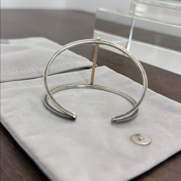 Zoe Chicco Oxidized Silver, Rose Gold, Diamond Cuff Bracelet - Picture 3 of 7